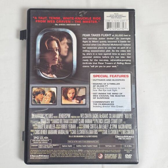 Red Eye (2005, Full screen DVD) - Picture 3 of 3